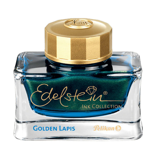 Pelikan Edelstein Ink Bottle. Ink Of The Year 2024, Golden Lapis - Limited Edition