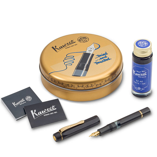 Kaweco AL Sport Piston Negro/Dorado, Juego ¡NUEVO 2024!