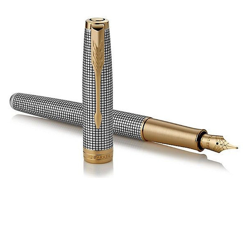 Parker Sonnet Sterling Silver Cisele GT 18K Nib