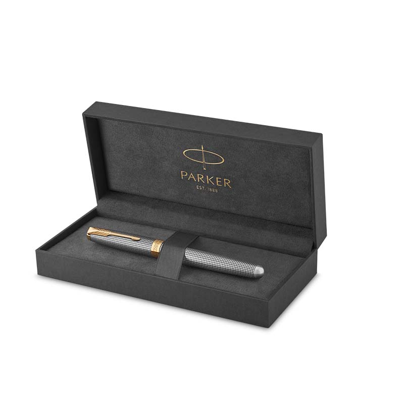Parker Sonnet Sterling Silver Cisele GT 18K Nib