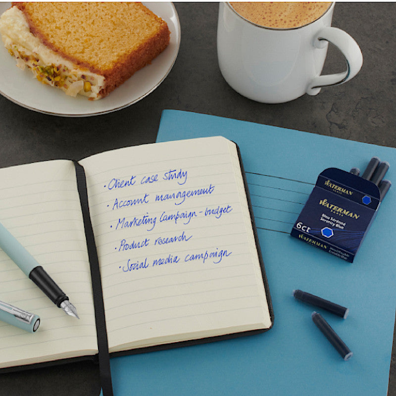 Waterman Short Ink Cartridge, Florida-Serenity Blue