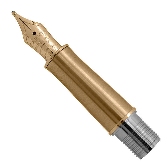 Parker Sonnet 21 Satin Gold Trim Front Section 18K Gold Nib