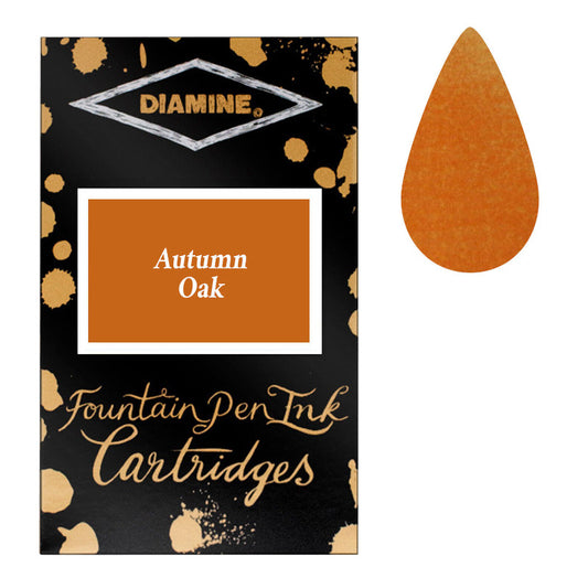 Diamine Cartridges Autumn Oak Ink, Pack of 18