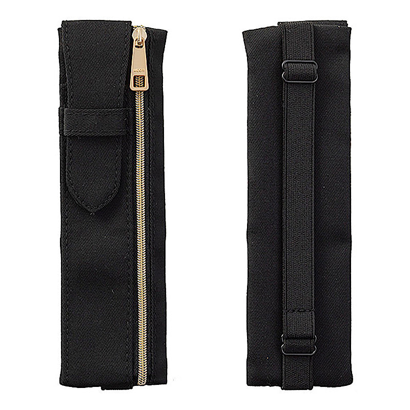 Midori Book Band Pen Case. Black