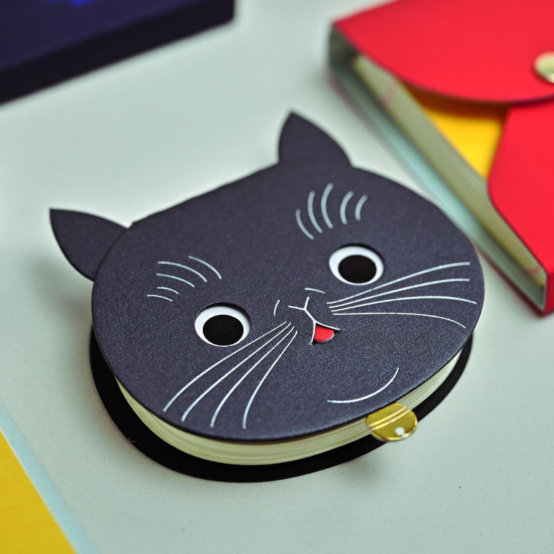 Yamama Karakuri Cat Ring Memo Black