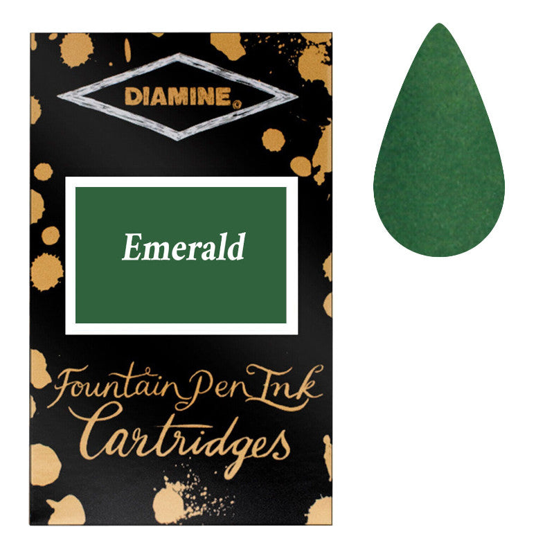 Diamine-Patronen Emerald Ink, 18 Stück