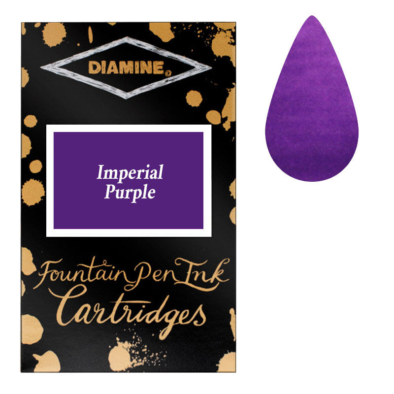 Diamine Cartridges Imperial Purple Ink, Pack of 18