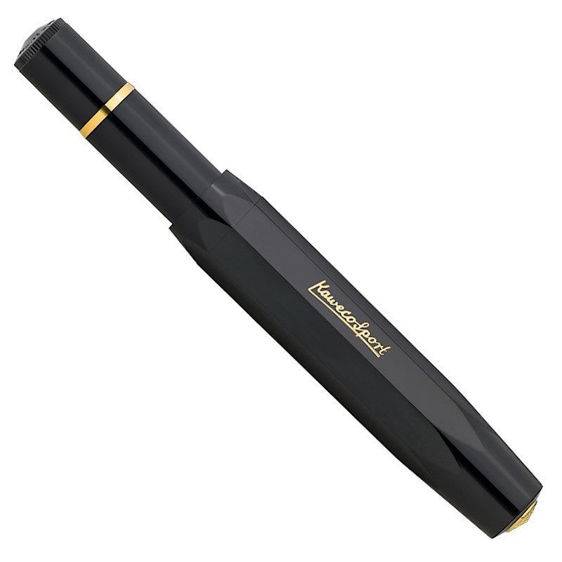 Kaweco Original Stylo Plume Noir Chromé - Design Élégant Aluminium Massif, Plume Allemande, Stylo D'Écriture Haut De Gamme