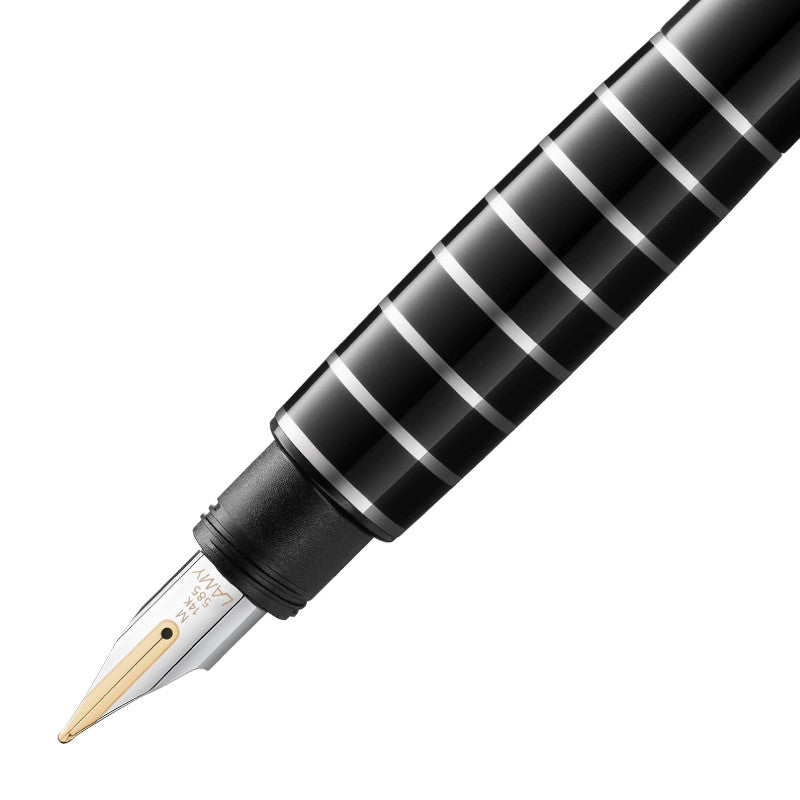 Lamy Accent Black Brillant Diamond Lacquer. Gold Nib