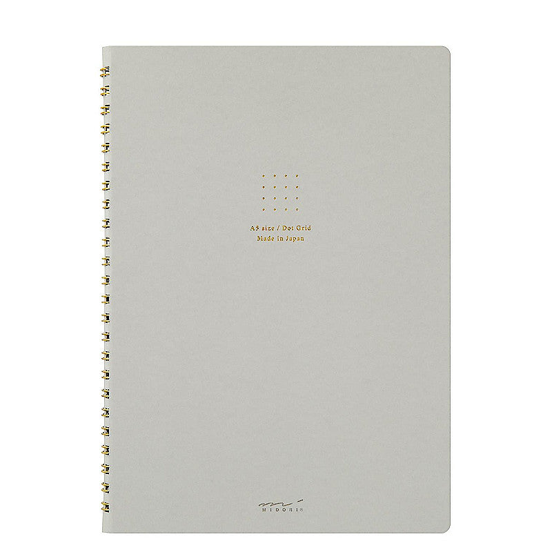 Midori A5 Notebook Ring, Gray