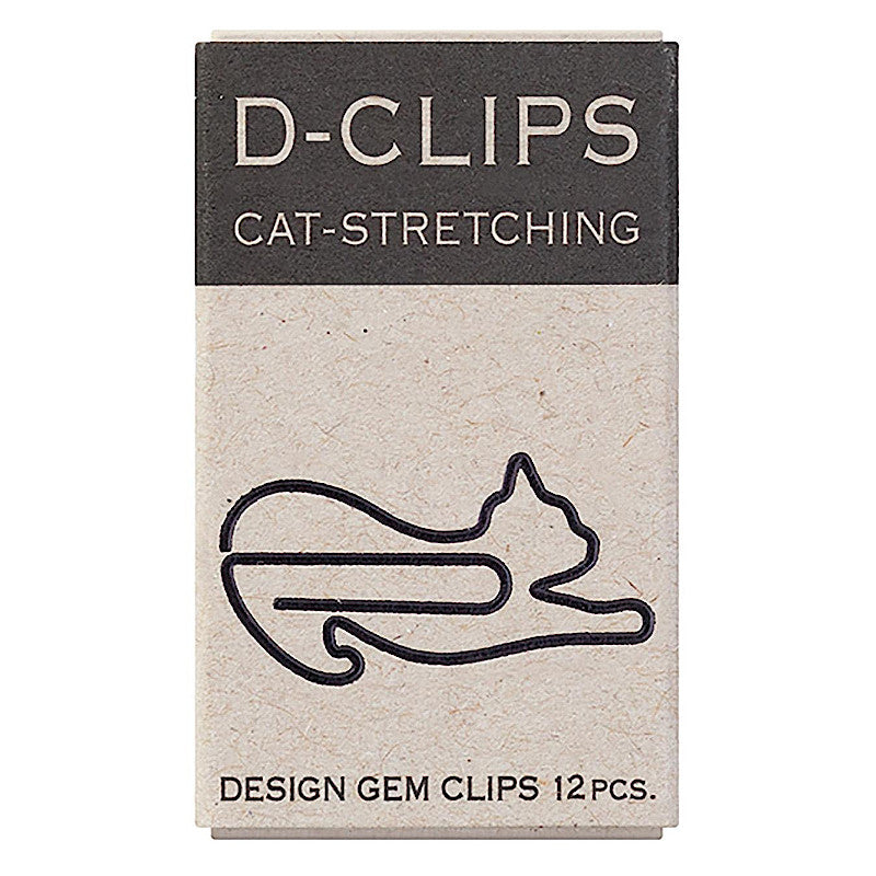 Midori D-Clips Mini Box Stretching Cat, 12 pcs.