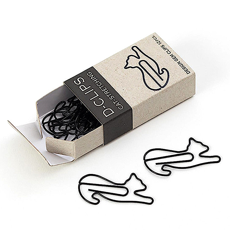 Midori D-Clips Mini Box Stretching Cat, 12 pcs.
