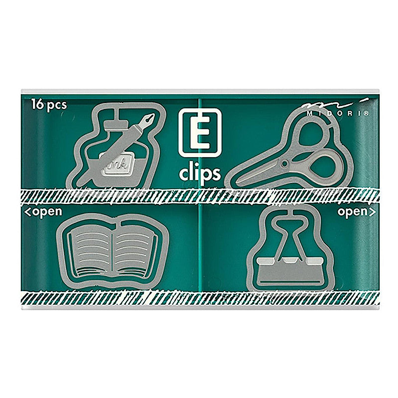 Midori Etching Clips Stationery, 16 pcs.