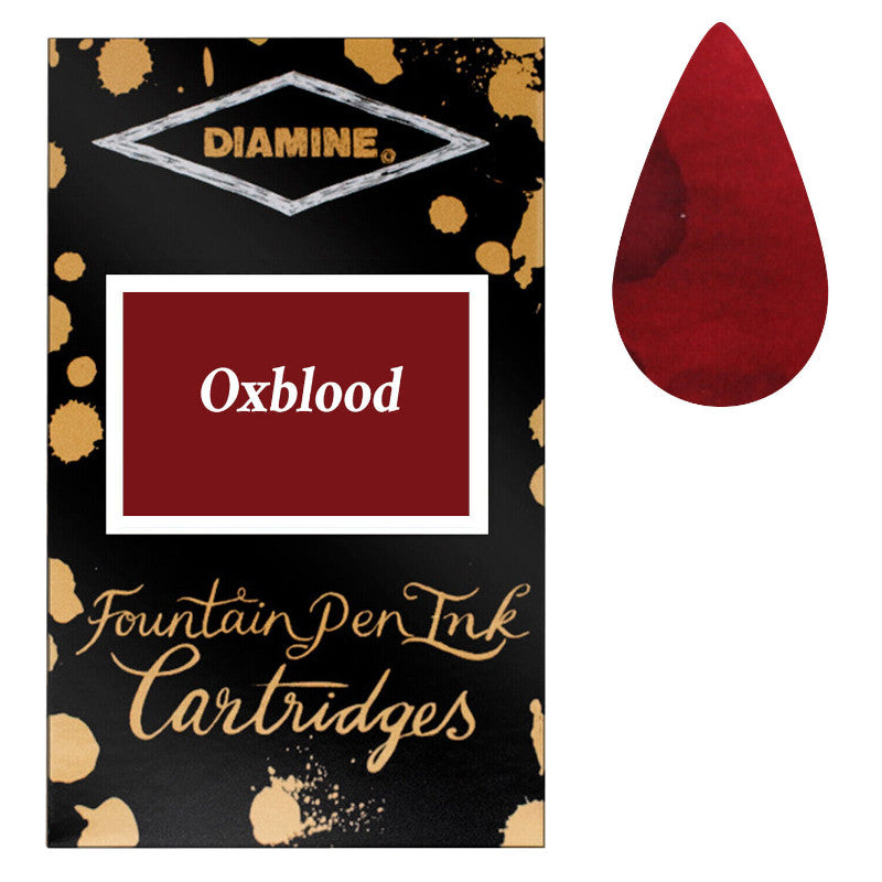 Diamine Cartridges Oxblood Ink, Pack of 18