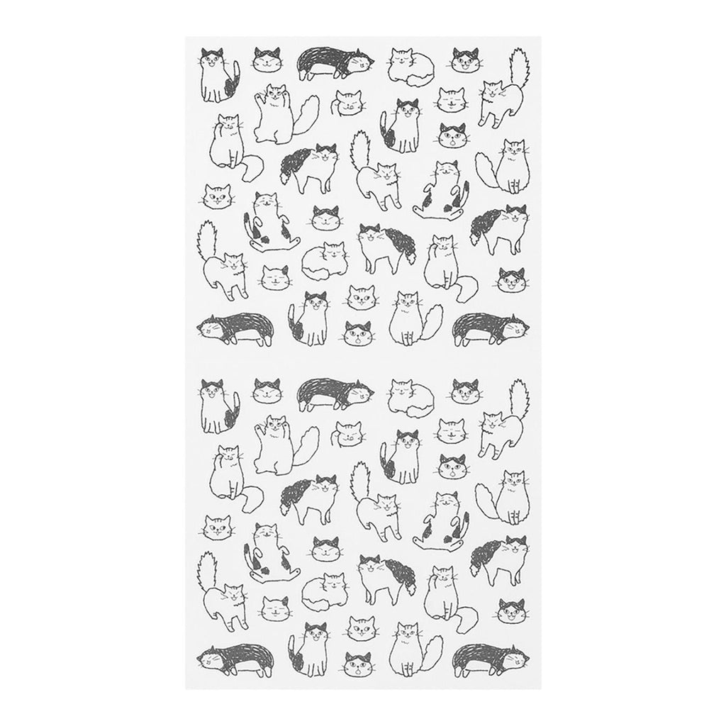 Midori Sticker Collection Chat Cat, 1 Sheet