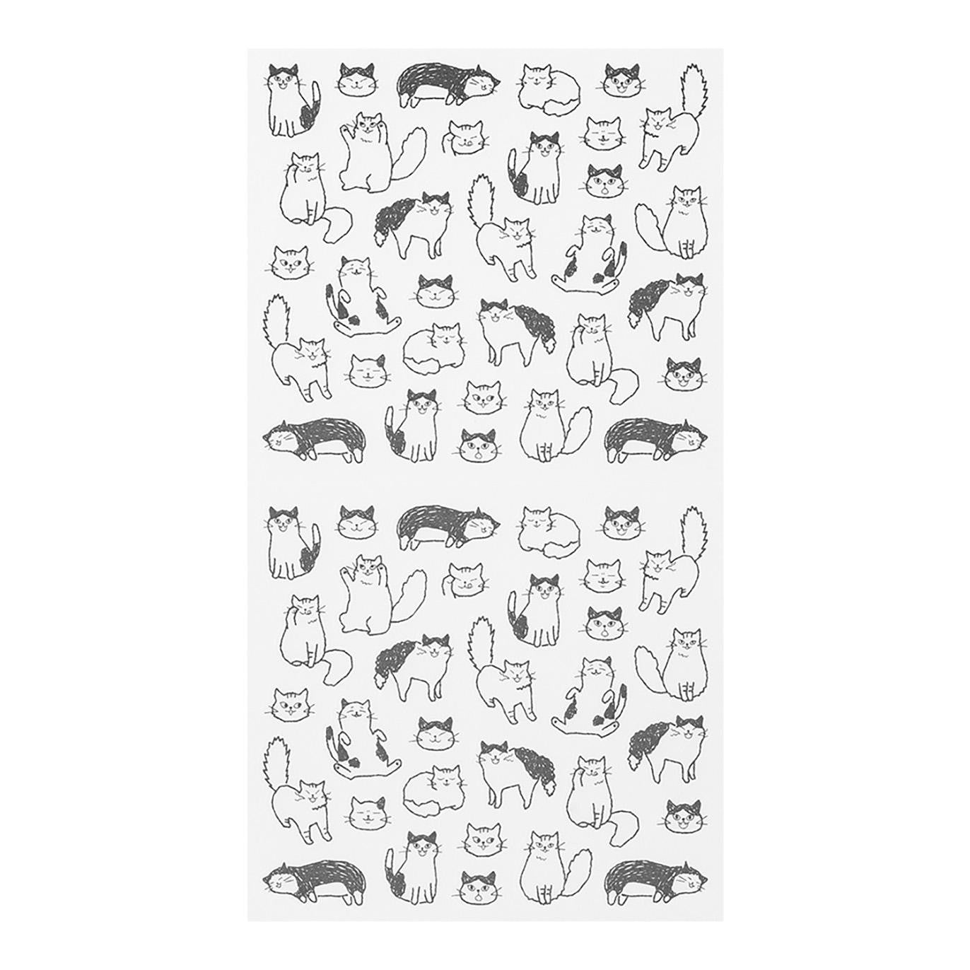 Midori Sticker Collection Chat Cat, 1 Sheet