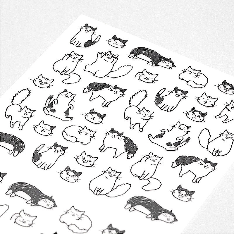 Midori Sticker Collection Chat Cat, 1 Sheet