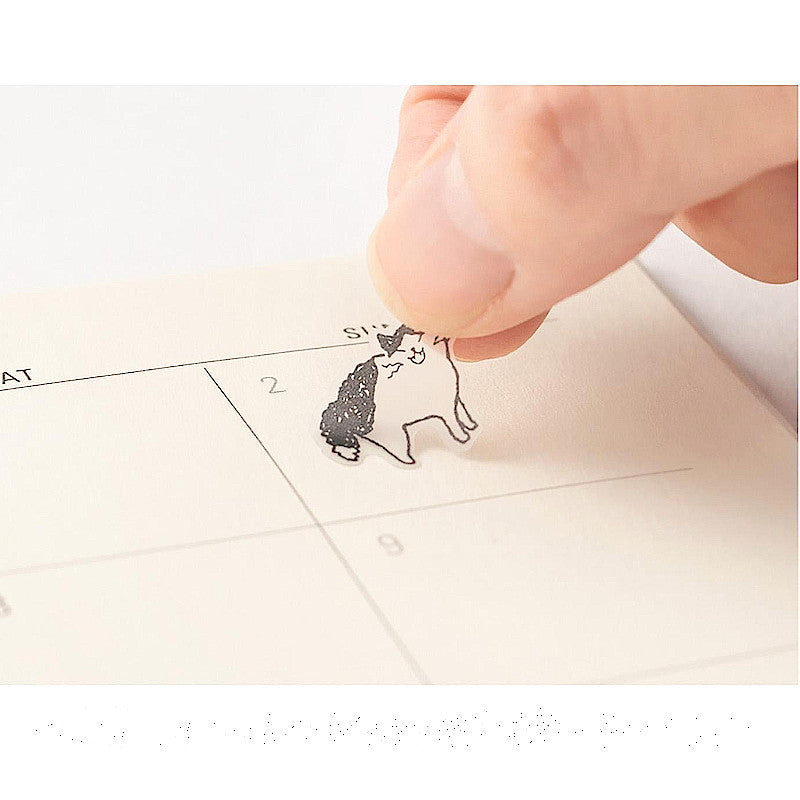 Midori Sticker Collection Chat Cat, 1 Sheet