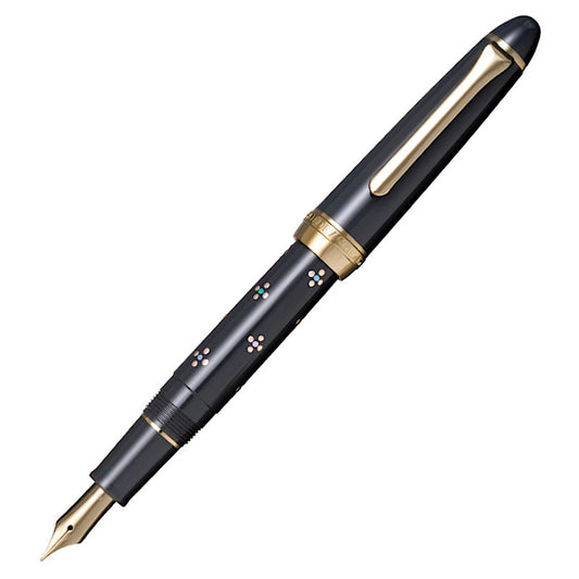 Sailor Classic KO Maki-e Floret Dot Gray Steel Nib, F Tip  NEW 2024!