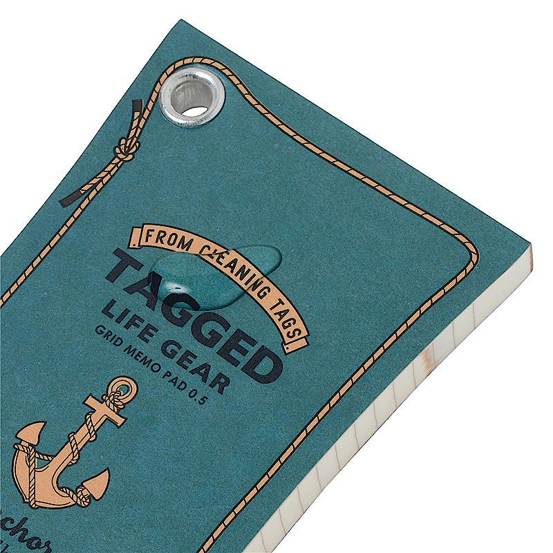 Tagged Waterproof Grid Notepad Anchor, Large