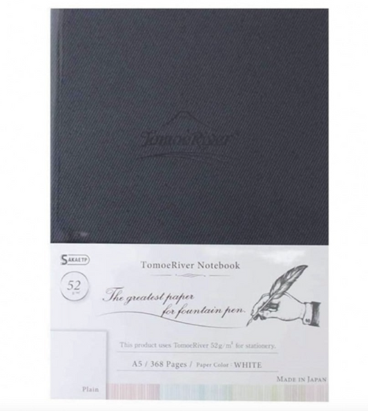 TOMOERIVER Notebook A5 Hardcover Plain White