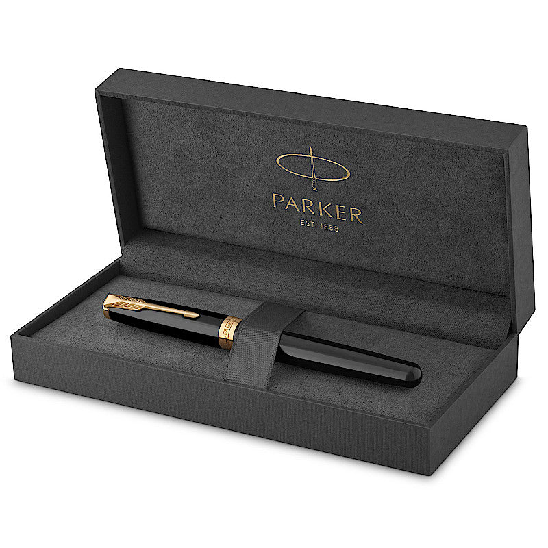 Parker Sonnet Lacado Negro GT