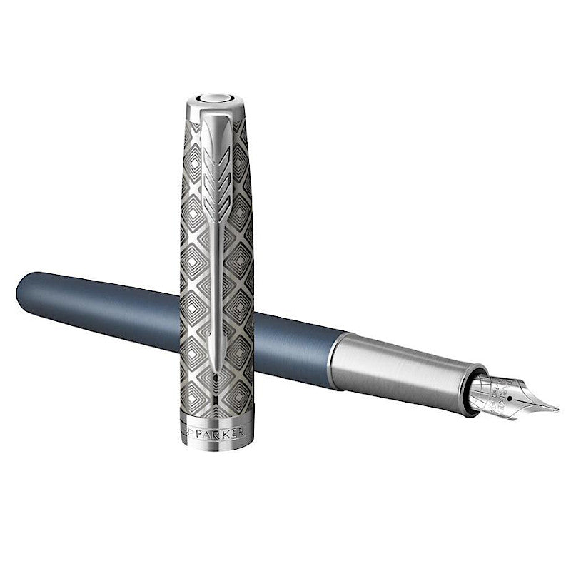 Parker Sonnet Metal premium y laca azul CT