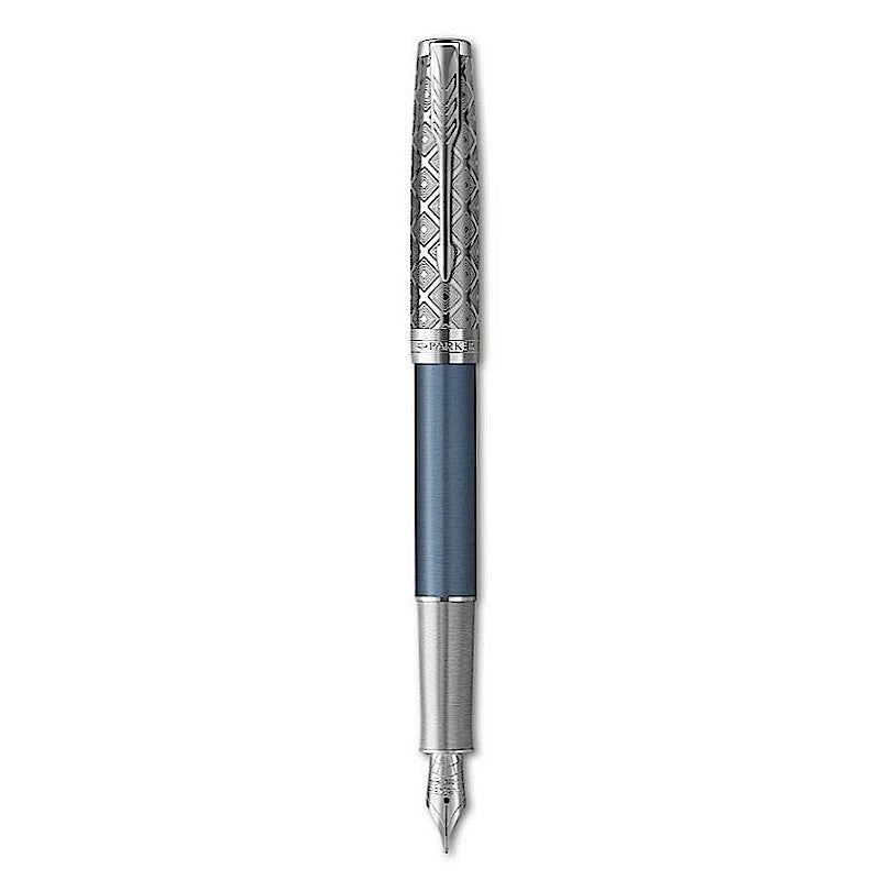 Parker Sonnet Premium Metal & Blue Lacquer CT 18K Nib