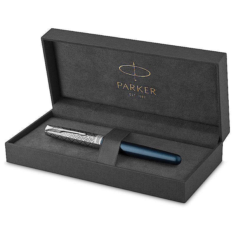 Parker Sonnet Metal premium y laca azul CT