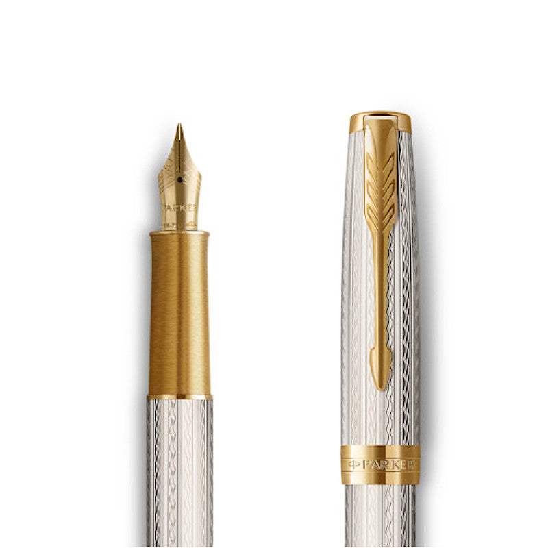 Parker Sonnet Mistral Silver GT 18K Feder