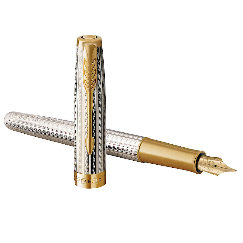 Parker Sonnet Mistral Silver GT 18K Feder