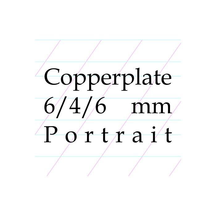 6/4/6 Copperplate, Spencerian – Bloc de papel A4 (vertical) 