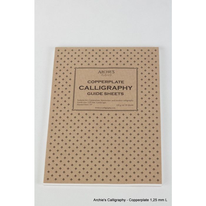 Archie's Calligraphy 1,25 mm Copperplate, Spencerian – A4 Paper Pad (Landscape)