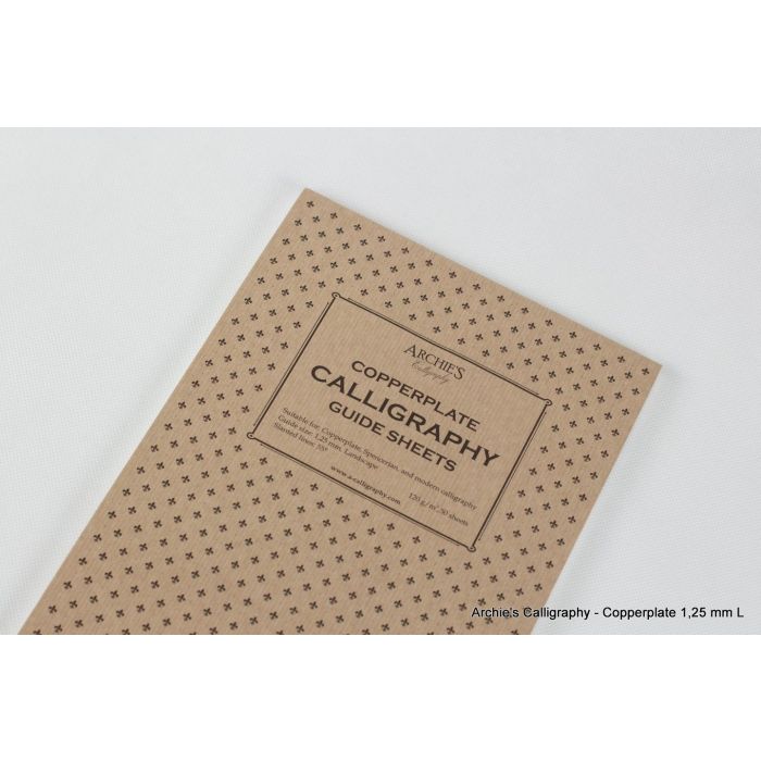 Archie Caligraphy Archie's Calligraphy 1,25 mm Copperplate, Spencerian – A4 Paper Pad (L ...