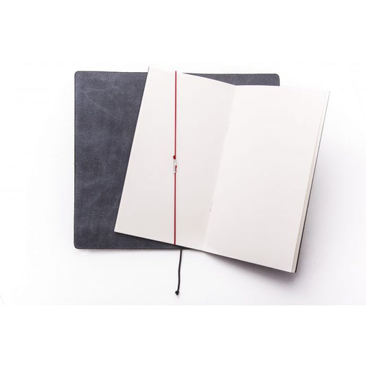 Traveler Notebook Black Leather/Red Rubber