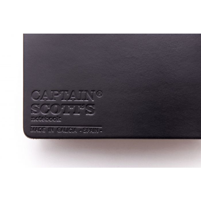 Passport Notebook Black Leather/Red Rubber