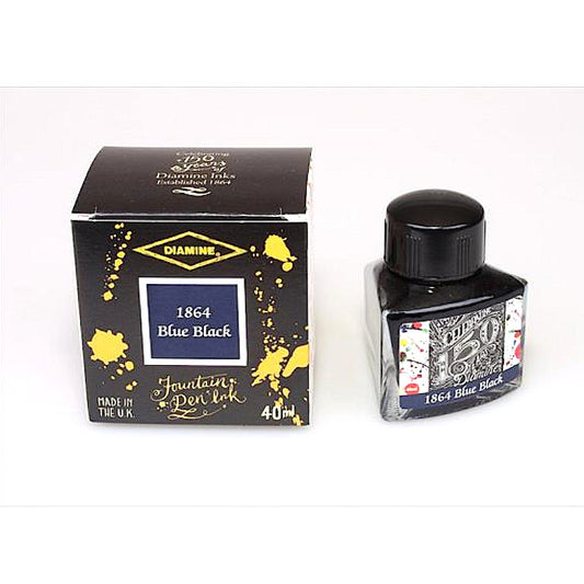 Diamine 150th Anniversary Ink 40ml, 1864 Blue Black