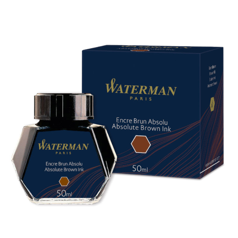 Waterman Ink Bottled 50ml, Absolute Brown