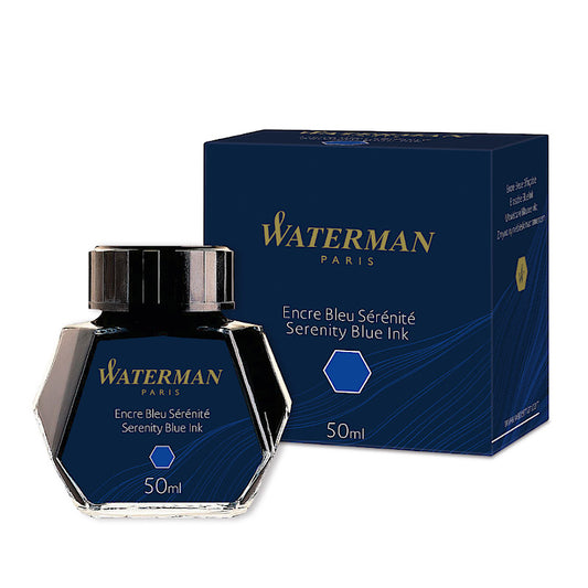 Waterman Ink Bottled 50ml, Serenity Blue