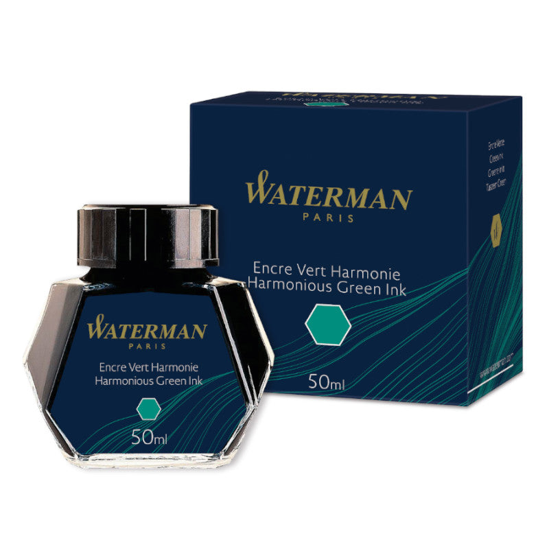 Tinta Waterman en botella de 50 ml, verde armonioso