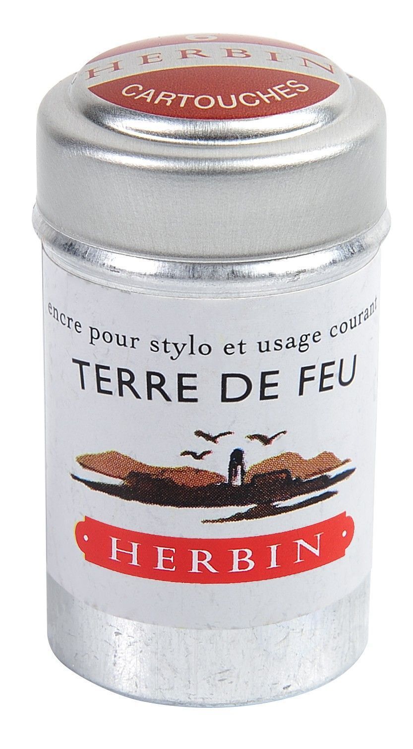 Herbin Tinte 6 Patronen Terre De Feu