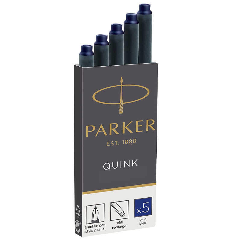 Parker Quink LARGE Cartridge, Blue Ink