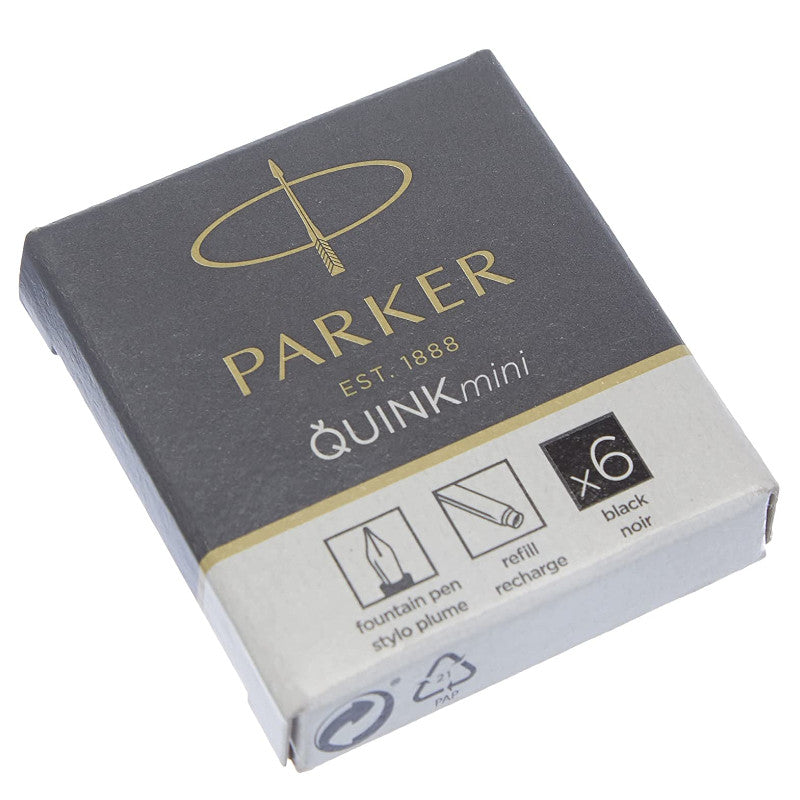 Parker Quink MINI Cartridge, Black Ink