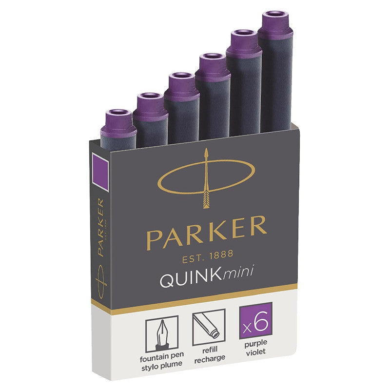 Parker Quink MINI Cartridge, Purple Ink