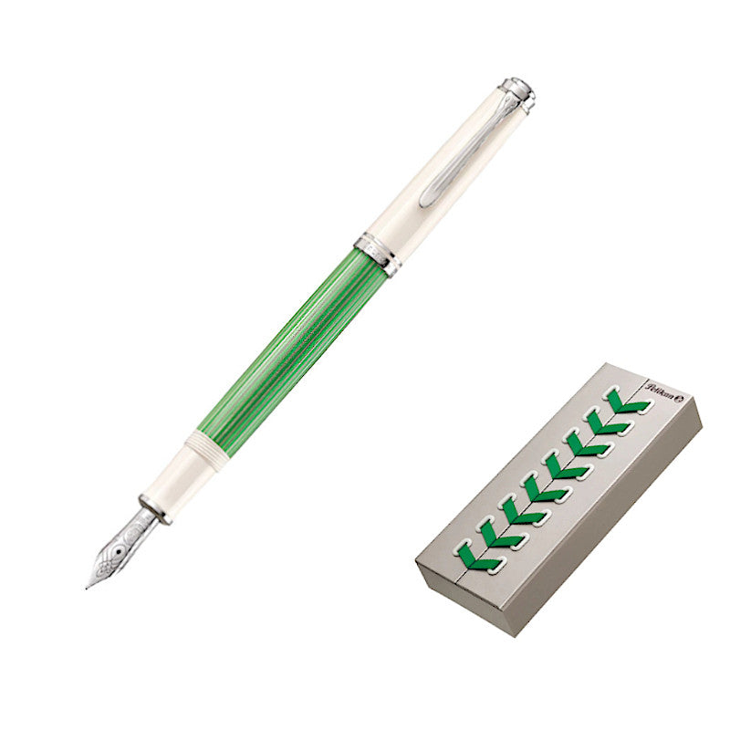 Pelikan Souverän M605 Verde-Blanco. Edición especial