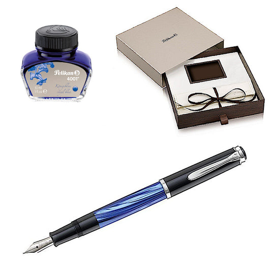 Pelikan Classic M205 Blue Marbled, Special Box Ink 30ml