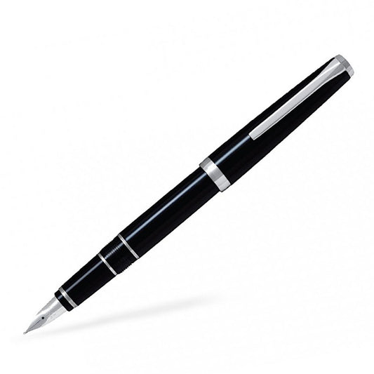 Pilot Falcon rodio negro, punta suave de 14 k