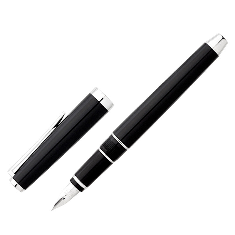 Pilot Falcon rodio negro, punta suave de 14 k