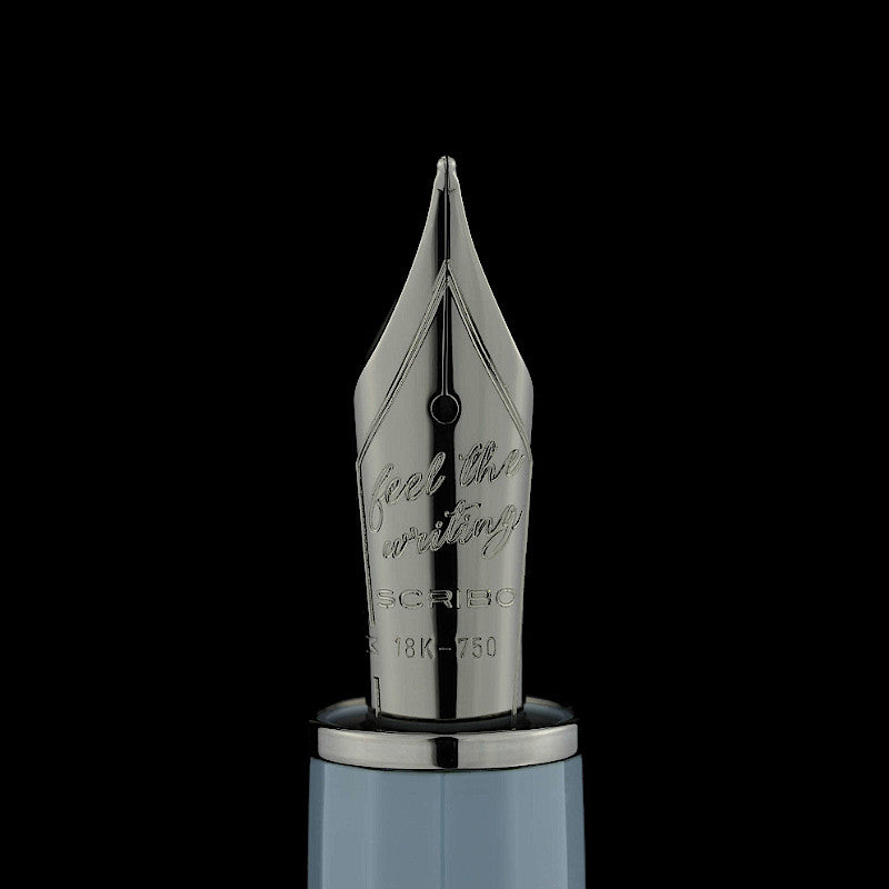 SCRIBO Feel Grey-Blue 18k Nib Ruthenium