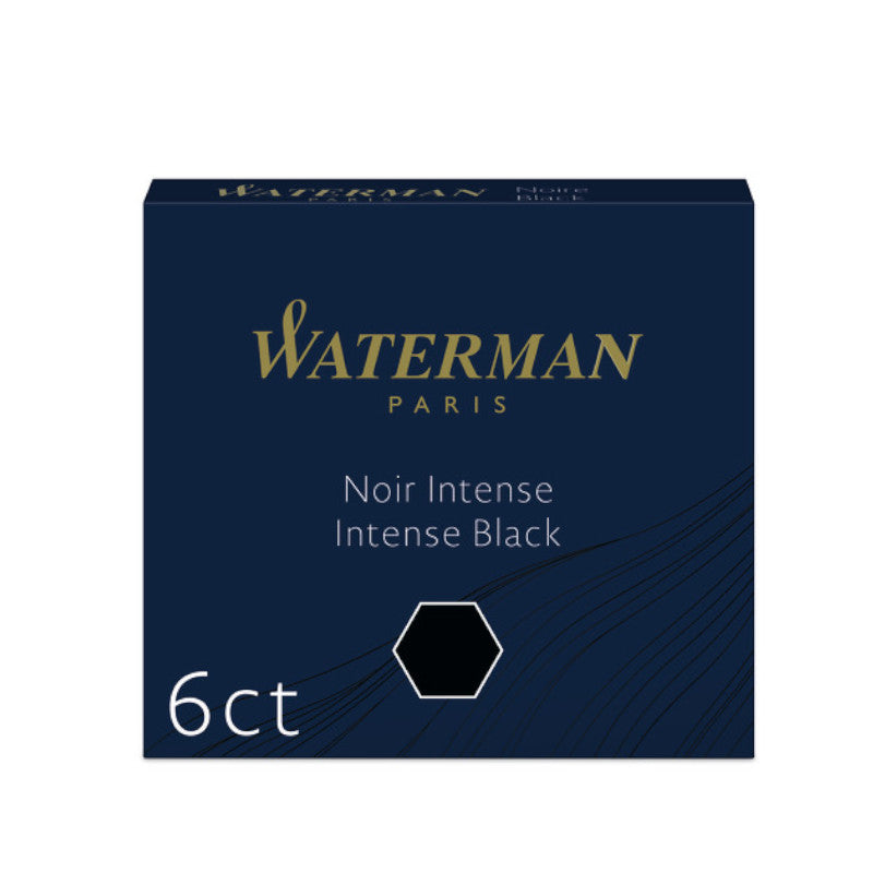 Waterman kurze Tintenpatrone, intensives Schwarz